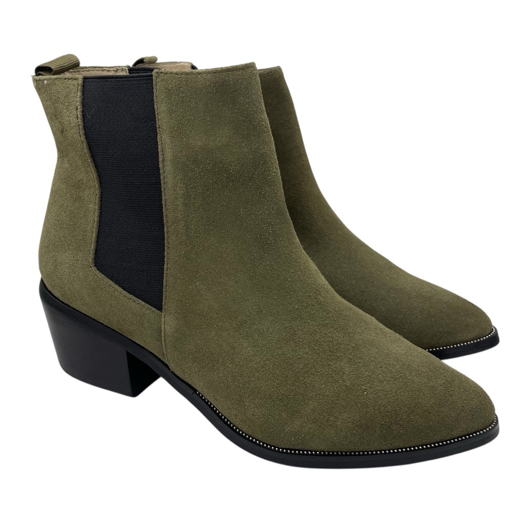 Sol Sana x Revolve suede green pull on ankle boots women’s Size 8.5